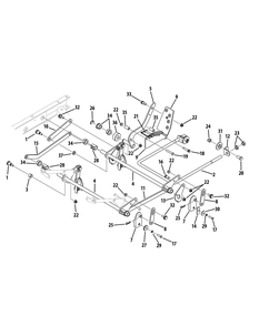 Part Location Diagram of 603-04741 Cub Cadet Rock Shaft Assembly